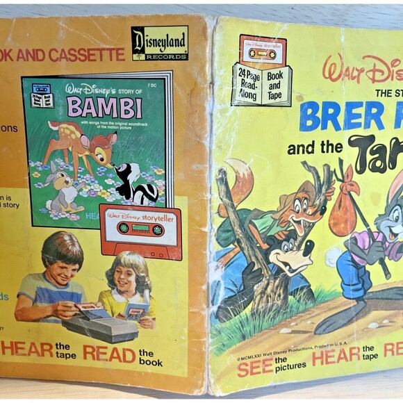 Disney Brer Rabbit and The Tar Baby 24 Page Read Along Book Tape Book Only - Picture 3 of 5